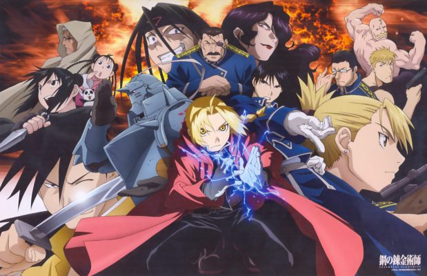 Fullmetal Alchemist Brotherhood Giả kim thuật sư 619x400 - Top 7+ phim anime phiêu lưu hay làm đốn tim các fan ruột